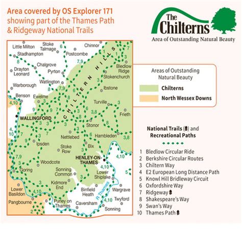 OS Map of Chiltern Hills West | Explorer 171 Map | Ordnance Survey Shop