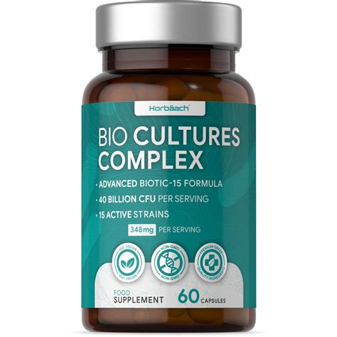 Buy Probiotic Complex 40 Billion CFU | 60 s | 15 Live Bacteria Strains ...