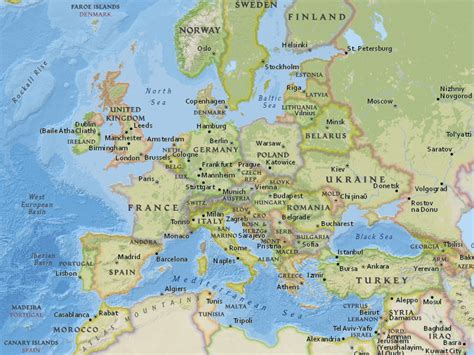 National Geographic Map Of Europe - Map of world