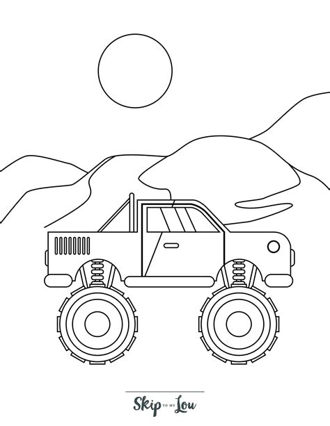 Free Printable Monster Truck Coloring Pages | Skip To My Lou