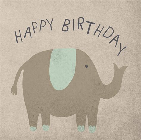 Elephant Happy Birthday Card By Lil3birdy | notonthehighstreet.com