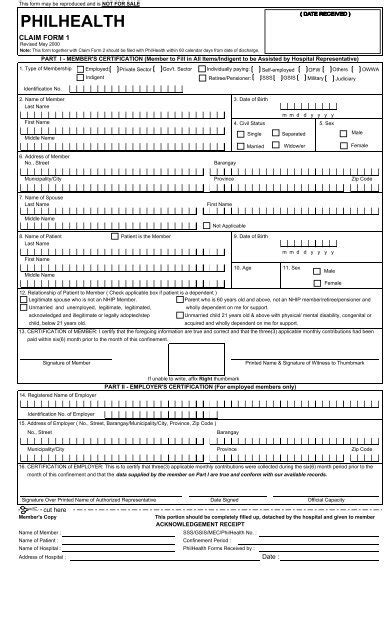 Philhealth Form Printable