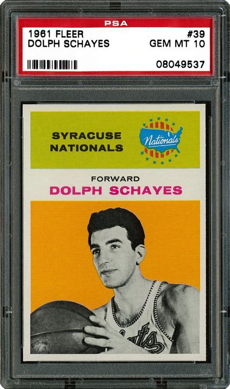 Auction Prices Realized Basketball Cards 1961 Fleer Dolph Schayes