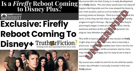 Is a ‘Firefly’ Reboot Coming To Disney+? – Truth or Fiction?