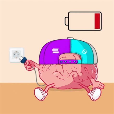 Take A Break Animated Brain Charging Itself GIF | GIFDB.com