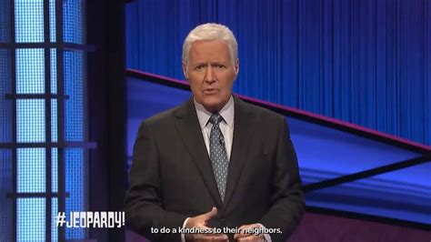 Alex Trebek gives one last heartfelt Thanksgiving message | Jeopardy! released a posthumous ...