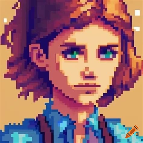 Pixel art portrait inspired by stardew valley