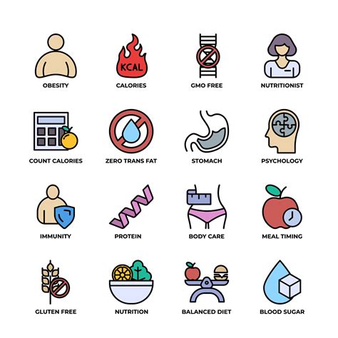 Nutrition set icon, isolated Nutrition set sign icon, icon color ...