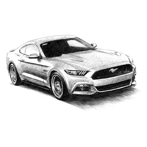 My drawing of the 2015 Ford Mustang GT : r/Autos