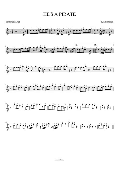 Pirates of The Caribbean Violin Sheet Music | Free Sheet Music