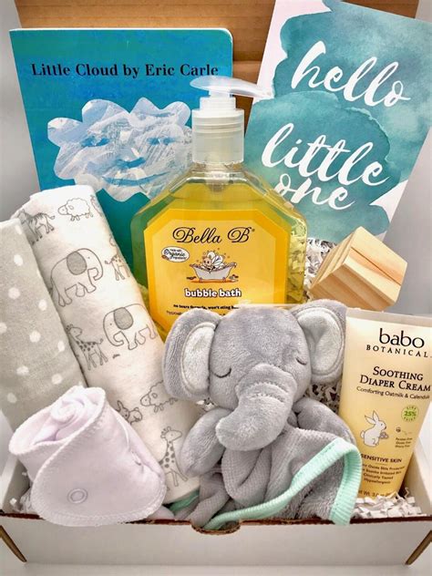 NEW BABY Care Package Cloud Baby Shower Newborn Gift Box | Etsy | Newborn gift boxes, New baby ...