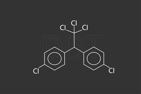 DDT molecular skeletal chemical formula 37076521 Vector Art at Vecteezy