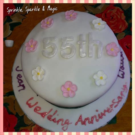 Sprinkle, Sparkle and Magic: 55th Wedding Anniversary Cake