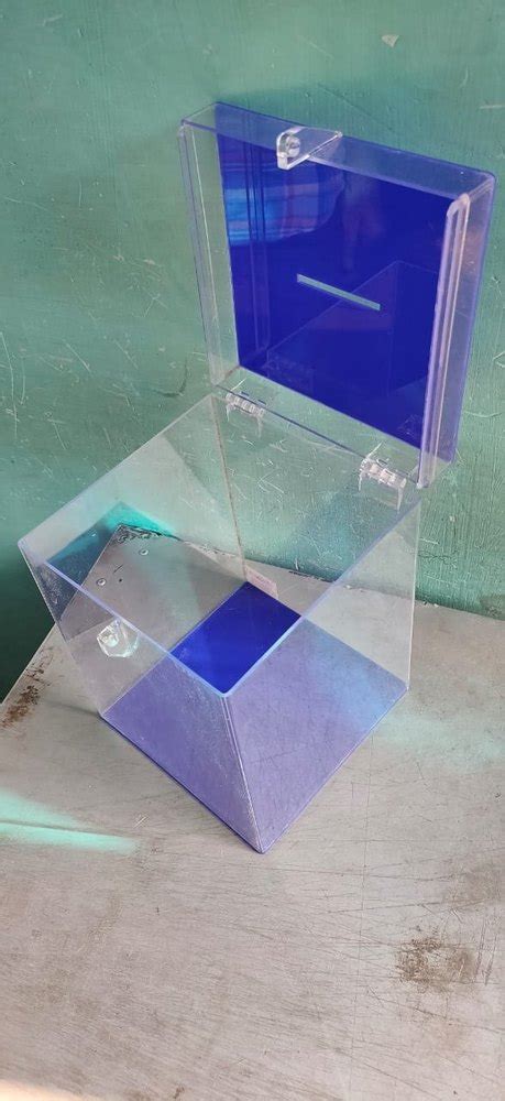 Transparent Acrylic Coin Box, Size/Dimension: 6.25" X 4.5" X 4" at Rs ...