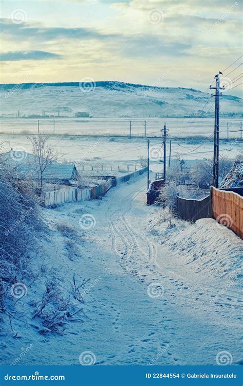 Winter in Romanian Countryside Stock Photo - Image of hill, seasonal: 22844554