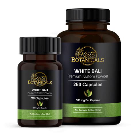 White Bali Kratom Capsules | Kats Botanicals