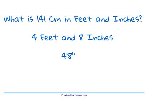 What is 141 CM in Feet and Inches?