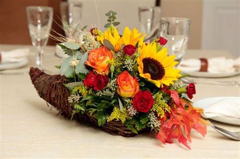 Cornucopia with #fall flowers | Holiday decorations fall, Fall floral arrangements, Fall centerpiece