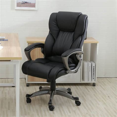 Black Ergonomic Executive PU Leather High Back Office Chair - Affordable Modern Design Furniture ...