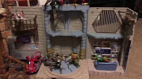 Teenage Mutant Ninja Turtles Lair Playset 2003 16'' TMNT Figures ...