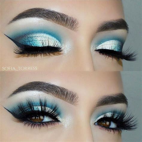 Very pretty, I don't think I could Be brave enough #blueeyemakeup | Eyeshadow makeup, Lovely eye ...