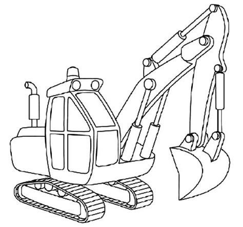 How To Draw Excavator Coloring Pages - Download & Print Online Coloring Pages for Free | Colo ...