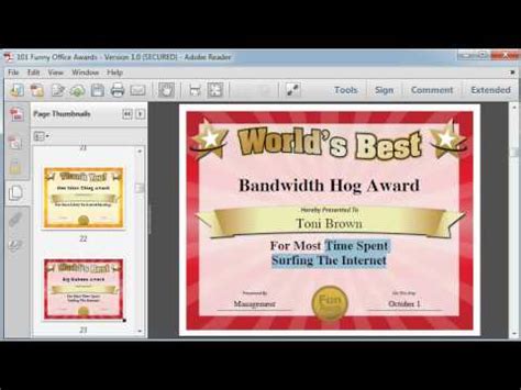 101 Funny Office Awards - YouTube