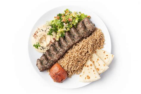 GROUND BEEF & LAMB KEBAB PLATE - Simsim Mediterranean Grill