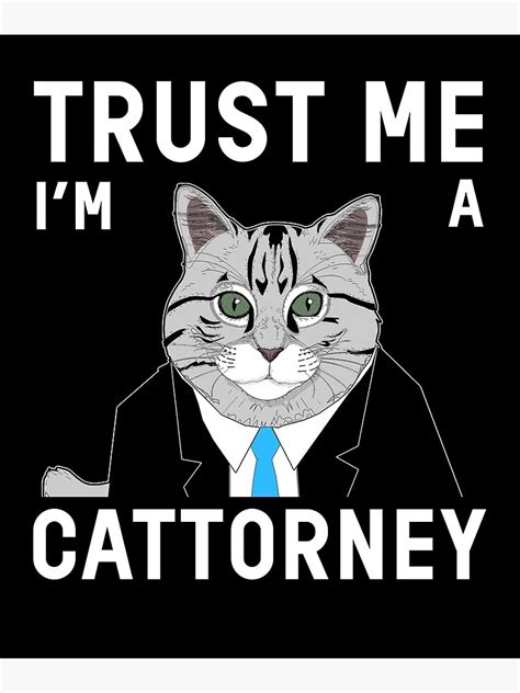 "Cat Lawyer Meme Cattorney Funny Lawyer Cat Zoom Trending" Poster for Sale by sillyquestions ...