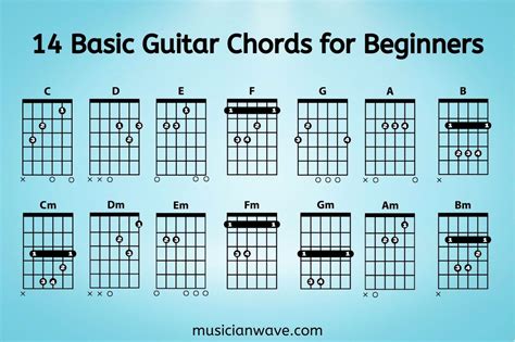 14 Basic Guitar Chords for Beginners - Musician Wave