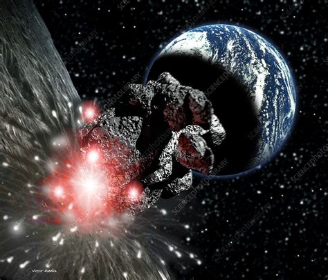 Asteroid impact - Stock Image - R310/0065 - Science Photo Library