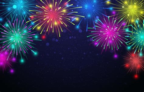 Happy New Year Fireworks Background 13515165 Vector Art at Vecteezy