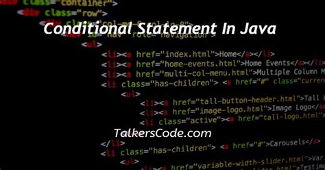 Conditional Statement In Java