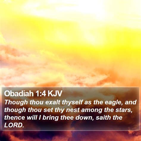 Obadiah 1:4 KJV Bible Verse Images