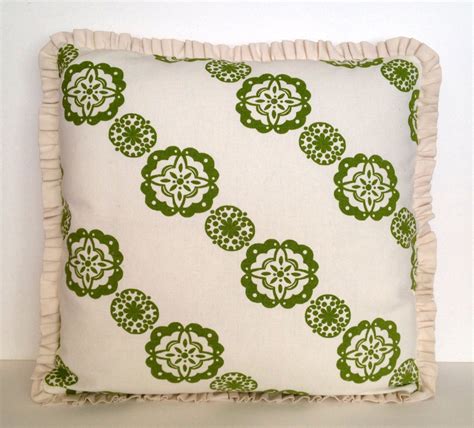 18 X 18 Square Throw Pillow Cover Green Beach House French Country Floral Print Decorative ...