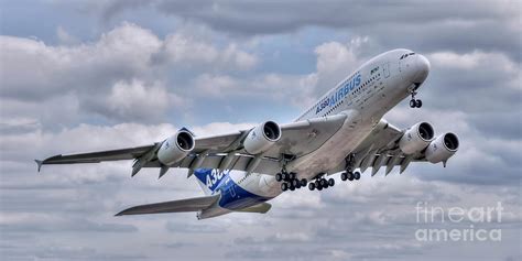 Airbus A380 - Take-off Photograph by Steve H Clark Photography