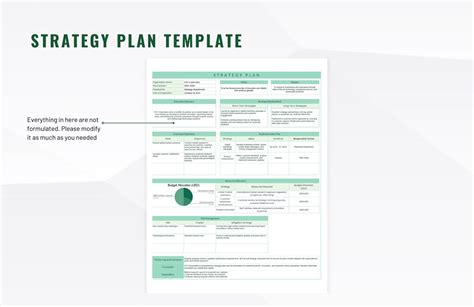 Strategy Plan Template in Excel, Google Sheets - Download | Template.net