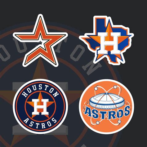 Houston Astros Peel and Stick (4 Stickers)