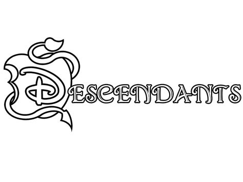 Descendants Logo coloring page - Download, Print or Color Online for Free