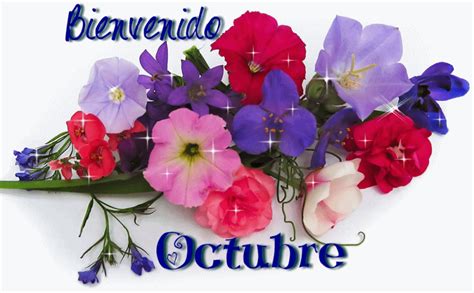 Gif De Flores Bienvenido Octubre Para WhatsApp