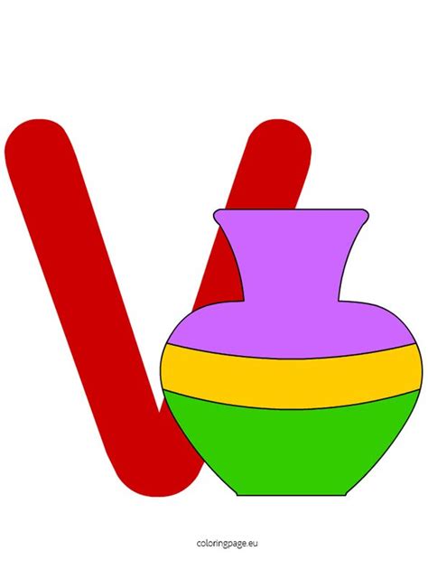 Alphabet – Letter V – Coloring Page