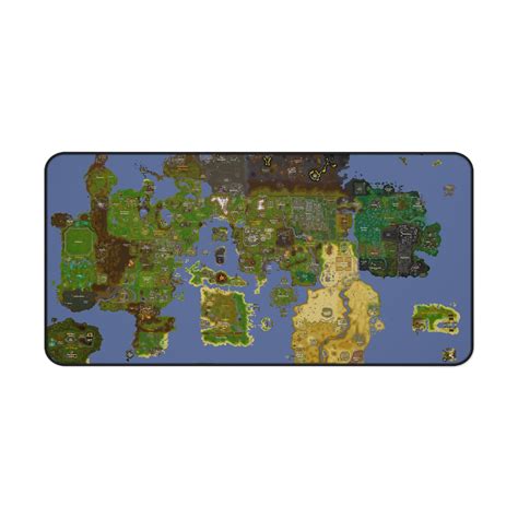 OSRS Desk Mat, Runescape Full World Map of Gielinor Mouse Pad, Gift ...