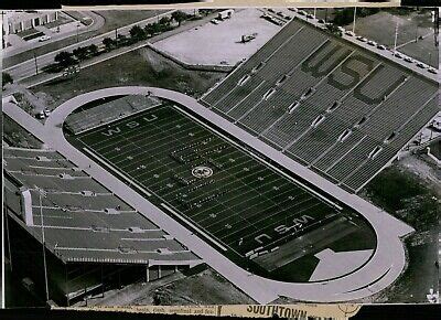 LG793 1969 Original Photo WICHITA STATE STADIUM University College ...