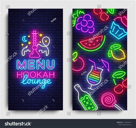 Hookah Lounge Menu Design Template Vector Stock Vector (Royalty Free) 1124536157