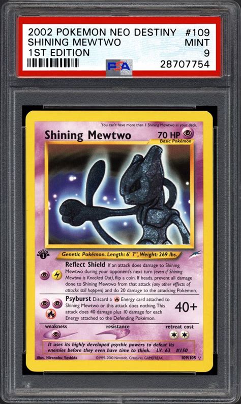 2002 Nintendo Pokemon Neo Destiny Shining Mewtwo 1St Edition | PSA CardFacts®