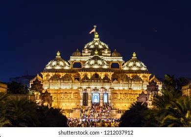 Beautiful View Akshardham Temple Night New Stock Photo (Edit Now ...