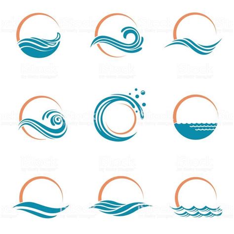 abstract collection of sun and sea icons | Sea logo, Graphic design logo, Logo design inspiration