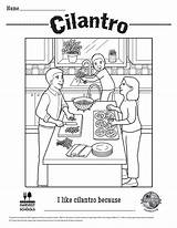 Cilantro  Food Hero sketch template
