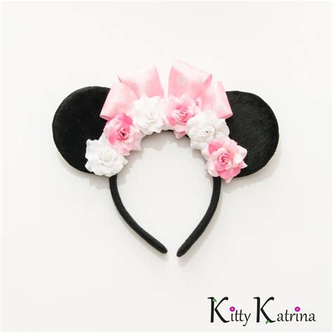 Pink Minnie Mouse Ears Headband LED Headband by LUVKittyKatrina