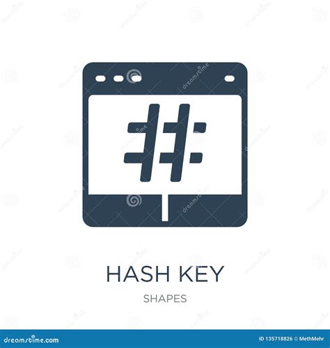 Hash Key Icon in Trendy Design Style. Hash Key Icon Isolated on White Background Stock Vector ...